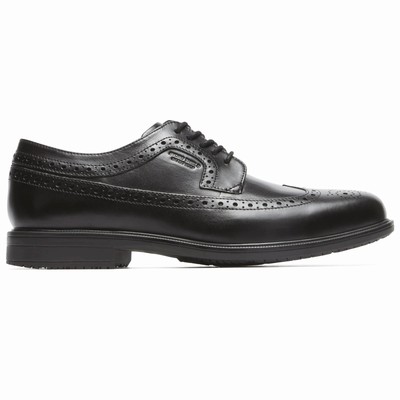 Sapatos Oxfords Rockport Essential Details II Wingtip Homem Pretas PT-36895